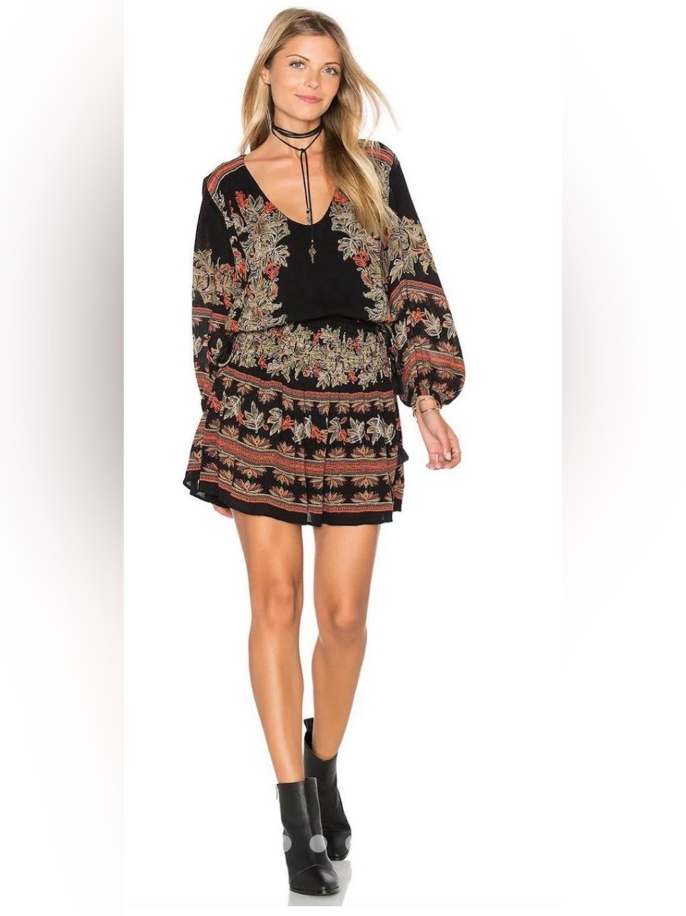Free People Moonlight Drive Mini Dress Multi Color Size S
